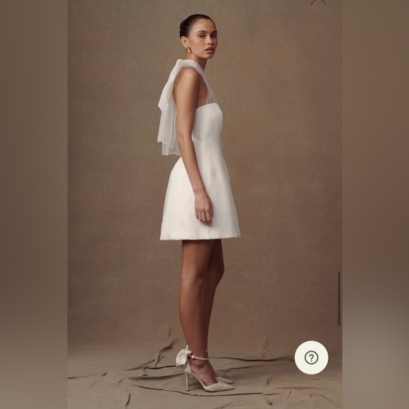 Meshki Maryam Tulle Bow Mini Dress - White - NWT - Picture 10 of 14